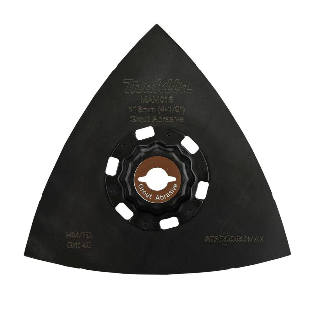 Makita E-08648 StarlockMax® Oscillating Multi-Tool 4-1/2" Tungsten Carbide 40 Grit Delta Triangle Sanding Pad