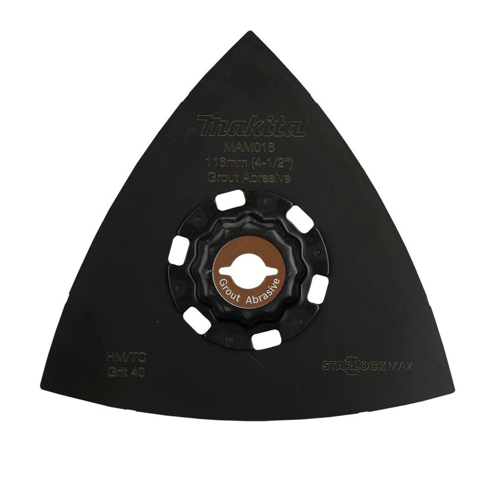 Makita E-08660 StarlockMax® Oscillating Multi-Tool 4-1/2" Tungsten Carbide 100 Grit Delta Triangle Sanding Pad