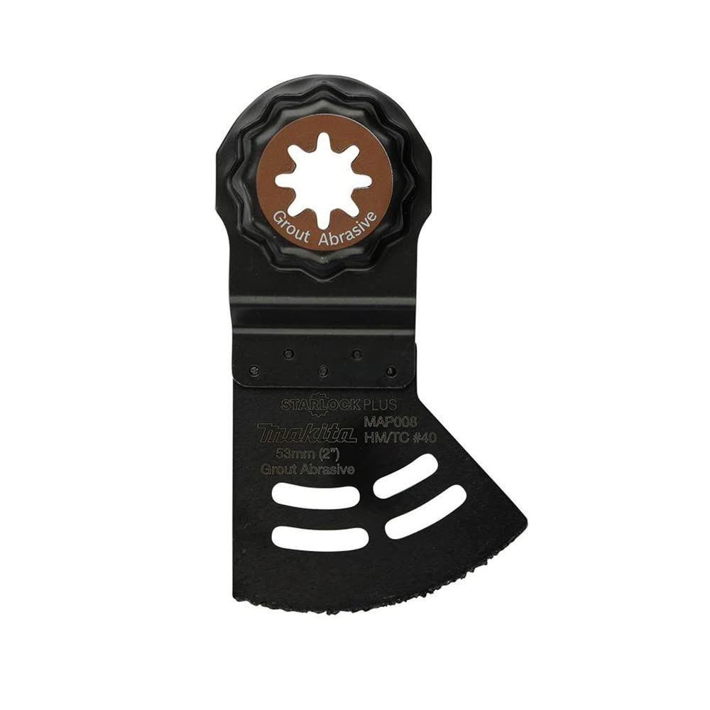 Makita E-08517 StarlockPlus® Oscillating Multi-Tool 2-in-1 Plunge & Saw Carbide Coated Rim 40 Grit Grout and Abrasive Blade