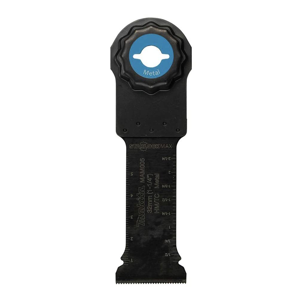 Makita E-08567 StarlockMax® Oscillating Multi-Tool 1-1/4" Hard Metal with Tungsten Carbide Teeth Plunge Cut Blade for Metal Cutting