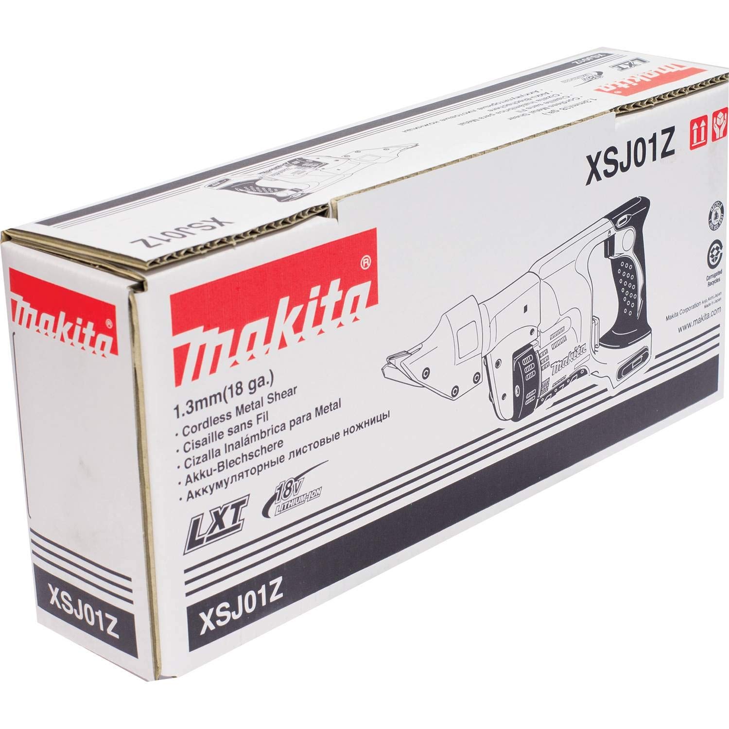 Makita XSJ01Z 18V LXT Lithium-Ion Cordless 18 Gauge Straight Shear