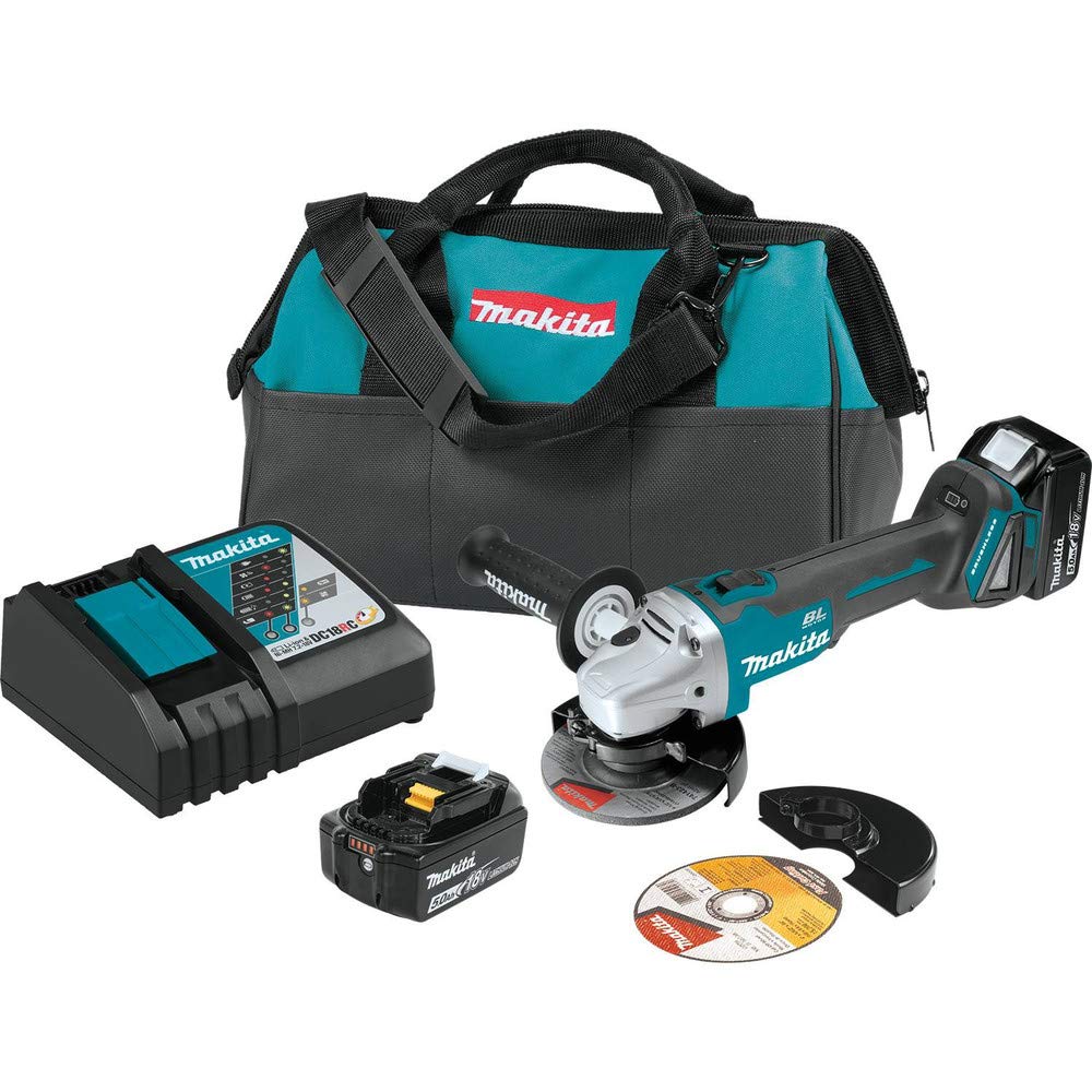 Makita XAG04T 18V LXT BL 4-1/2"/ 5" Cut-Off/Angle Grinder Kit