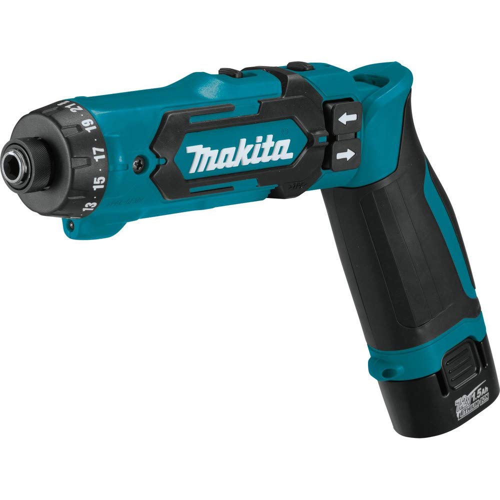 Makita DF012DSE 7.2V Lithium-Ion Cordless 1/4" Hex Driver-Drill Kit with Auto-Stop Clutch