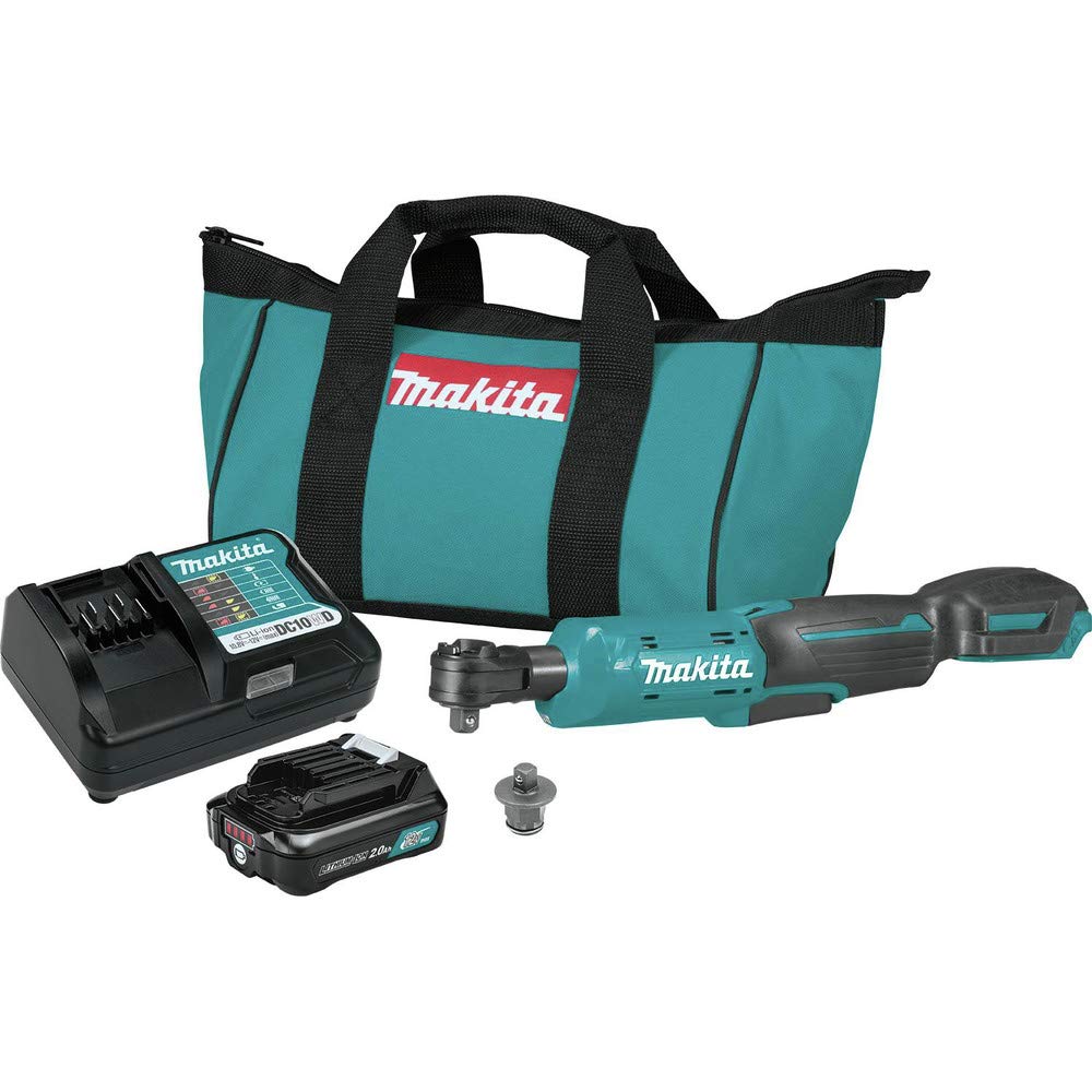 Makita RW01R1 12V max CXT® Lithium-Ion Cordless 3/8" / 1/4" Sq. Drive Ratchet Kit (2.0Ah)