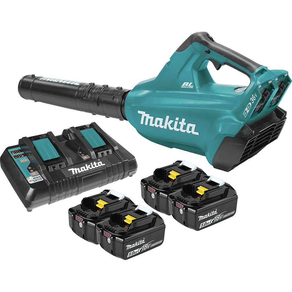 Makita XBU02PT1 36V (18V X2) LXT® Brushless Blower Kit with 4 Batteries (5.0Ah)
