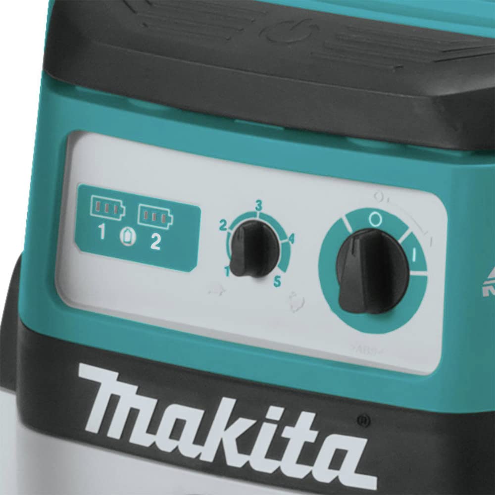 Makita XCV20Z 18V X2 (36V) LXT® Lithium-Ion Brushless Cordless 2.1 Gallon Wet/Dry Dust Extractor/Vacuum, Tool Only