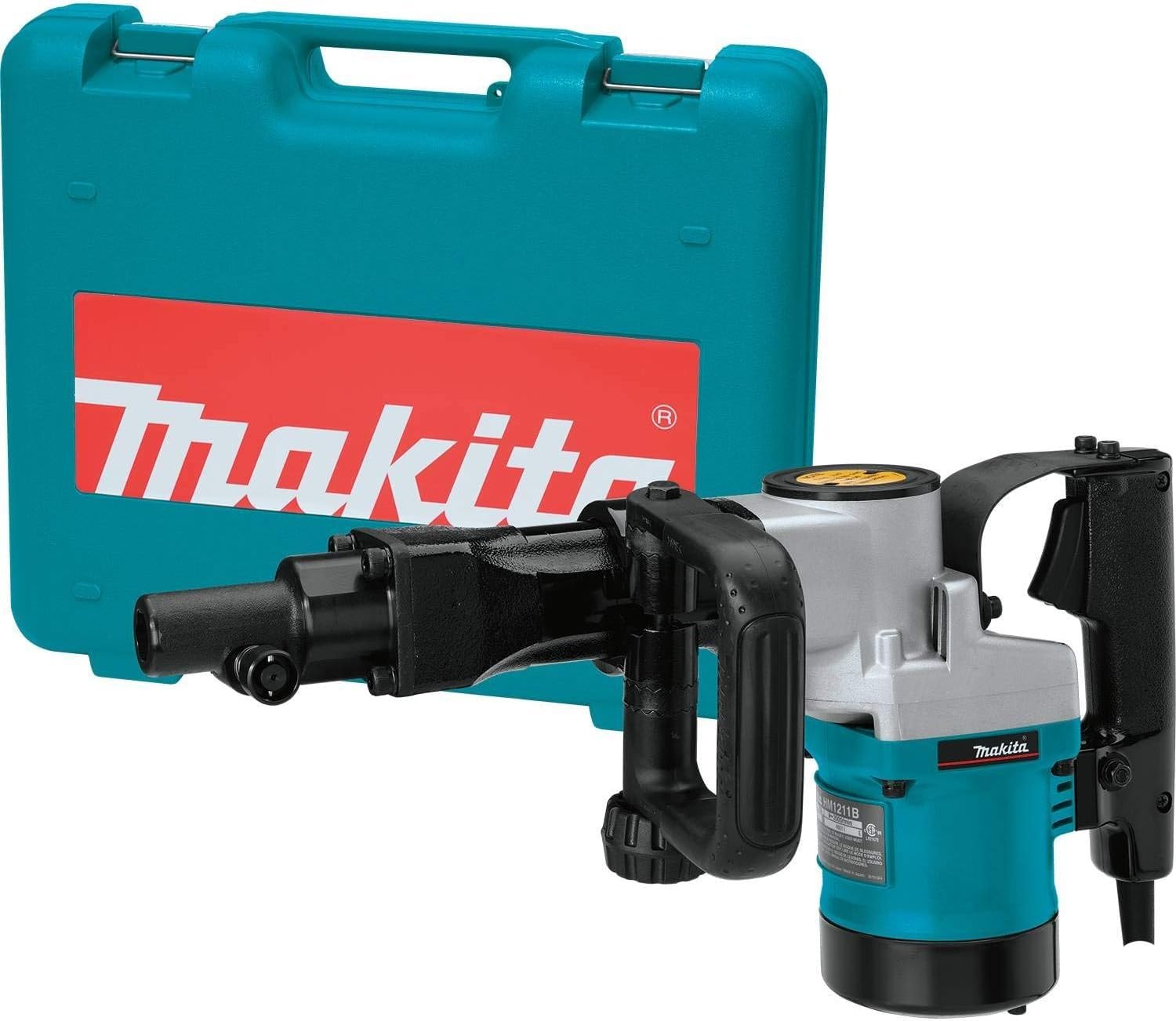 Makita HM1211B 20 lb. Demolition Hammer, Accepts 3/4" Hex Bits, Black