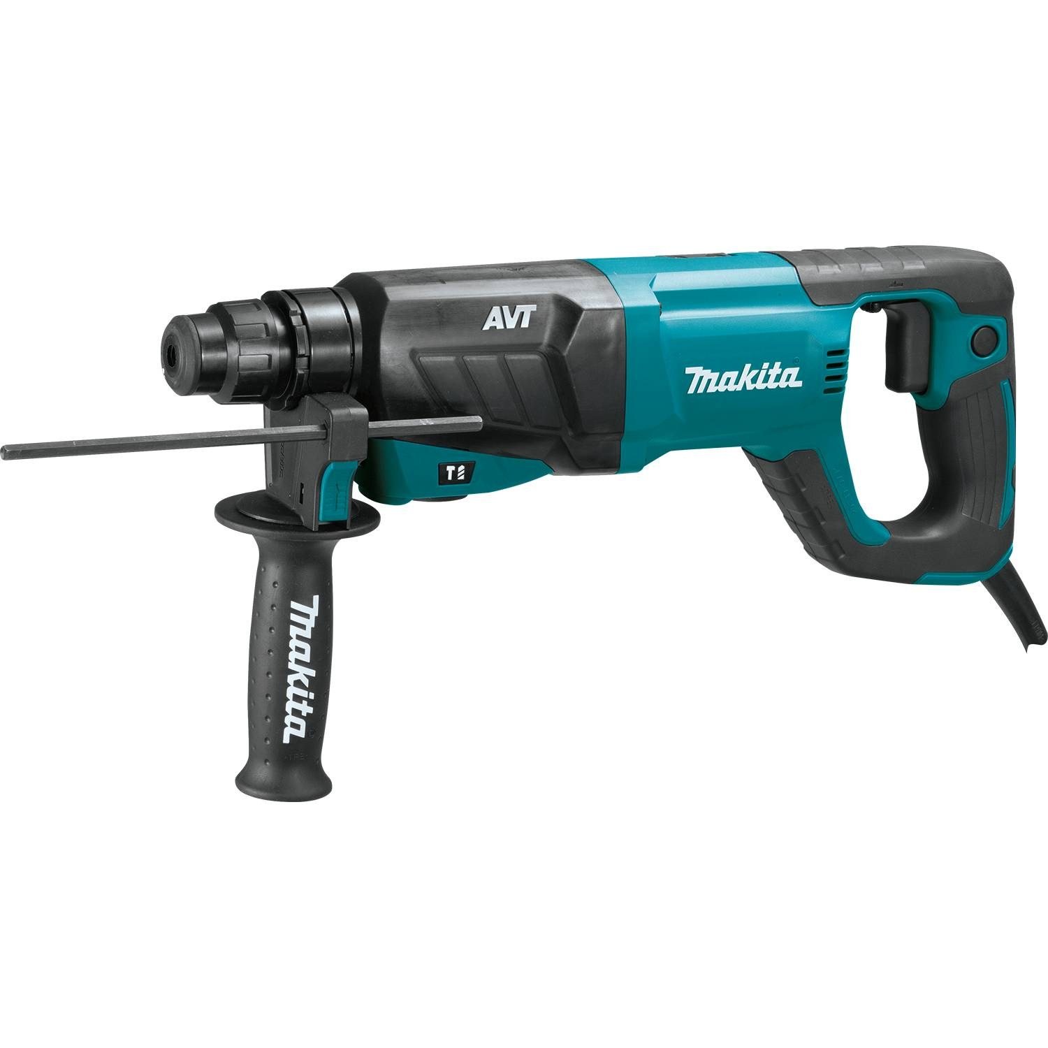 Makita HR2641X1 SDS-PLUS 3-Mode Variable Speed AVT Rotary Hammer with Case and 4-1/2" Angle Grinder, 1"