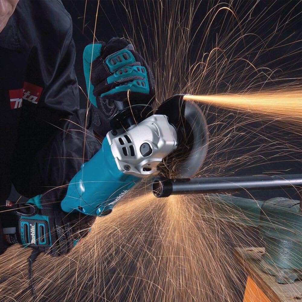 Makita GA5020Y 5" SJS Angle Grinder, with AC/Dc Switch, Blue