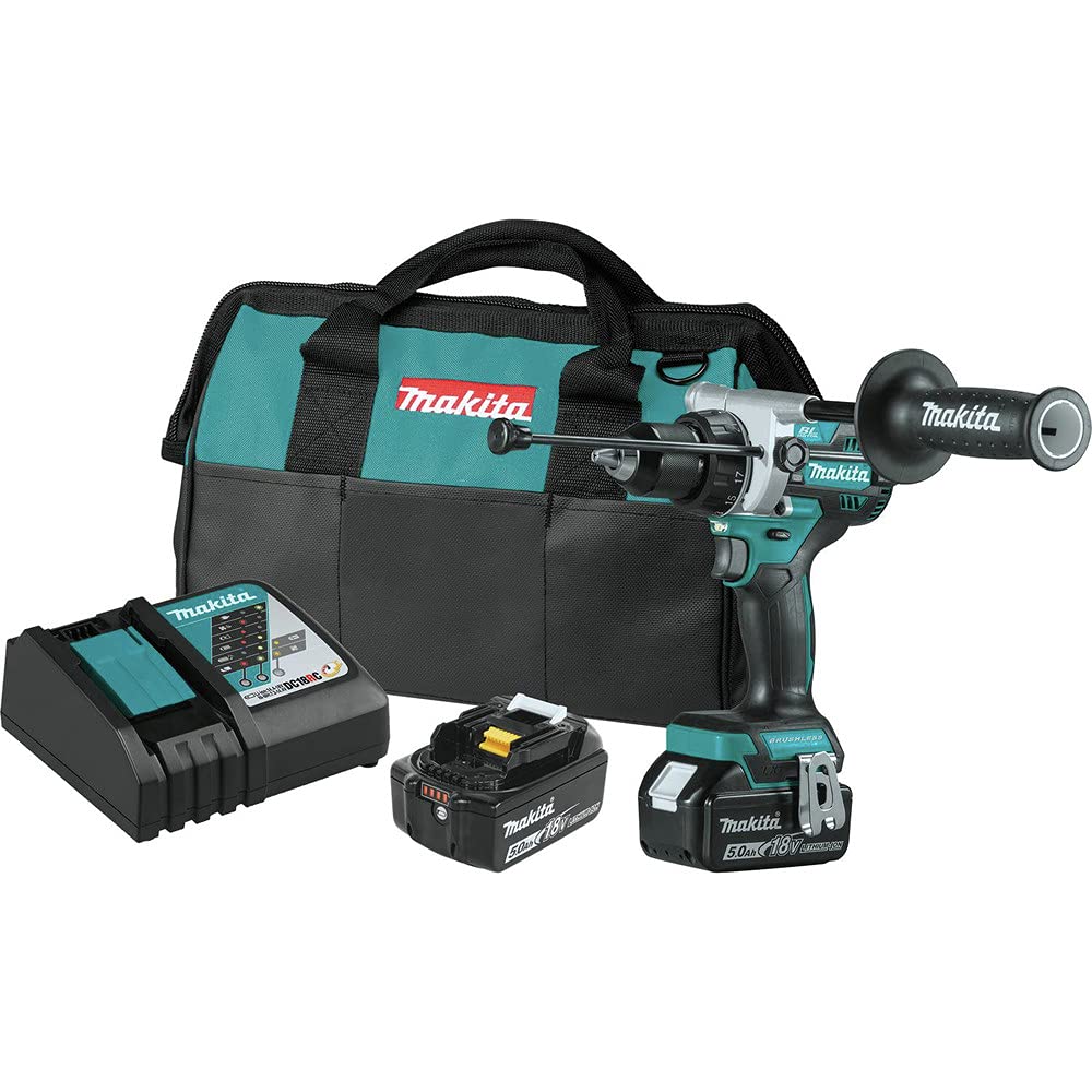 Makita XPH14T 18V LXT® Lithium-Ion Brushless Cordless 1/2" Hammer Driver-Drill Kit (5.0Ah)