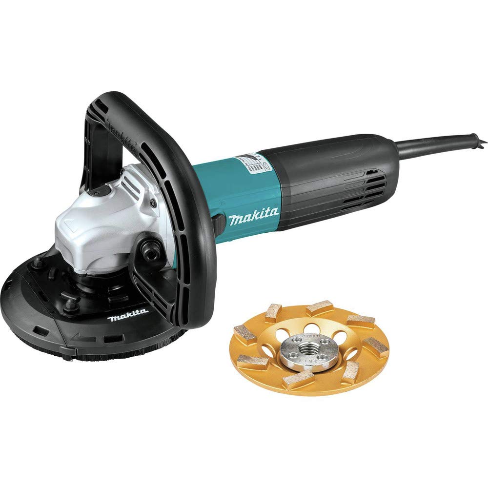 Makita PC5010CX1 5" SJS™II Compact Concrete Planer with Dust Extraction Shroud and Diamond Cup Wheel