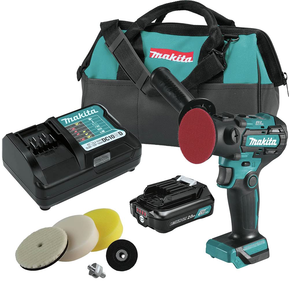 Makita VP01R1 12V max CXT® Lithium‑Ion Brushless 3" Polisher / 2" Sander Kit (2.0Ah)