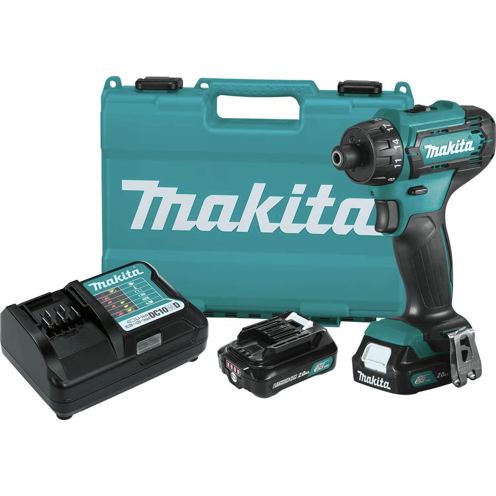 Makita FD10R1 12V max CXT® Lithium-Ion Cordless 1/4" Hex Driver-Drill Kit (2.0Ah)
