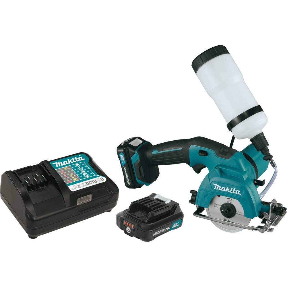 Makita CC02R1 12V MAX CXT Lithium-Ion Cordless Tile/Glass Saw Kit, 3-3/8"