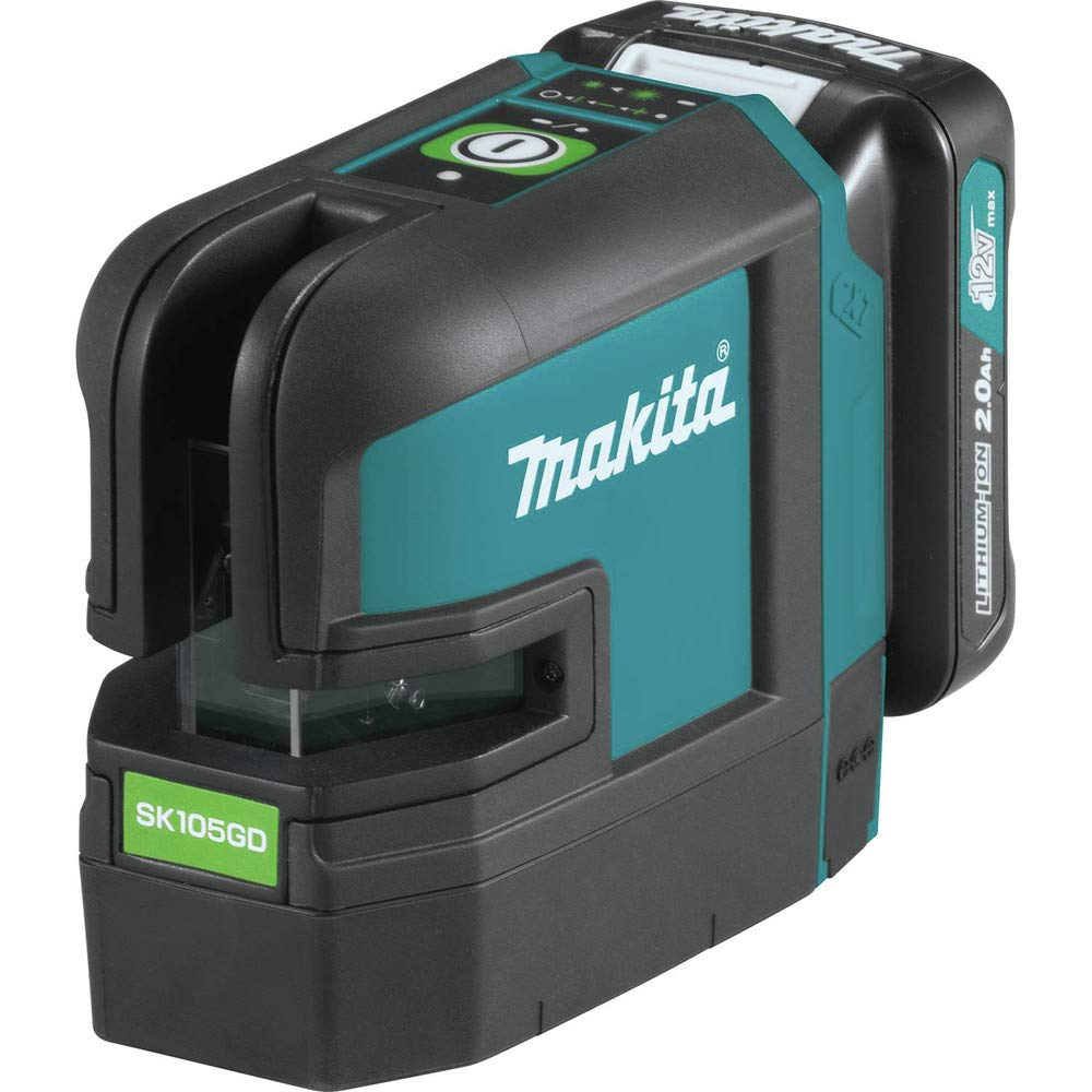 Makita SK105GDNAX 12V max CXT® Lithium-Ion Cordless Self-Leveling Cross-Line Green Beam Laser Kit (2.0Ah)