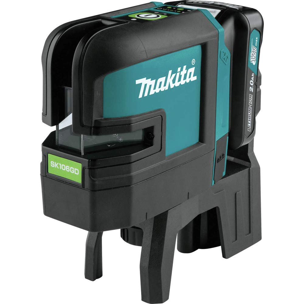 Makita SK106GDNAX 12V max CXT® Lithium-Ion Cordless Self-Leveling Cross-Line/4-Point Green Beam Laser Kit (2.0Ah)