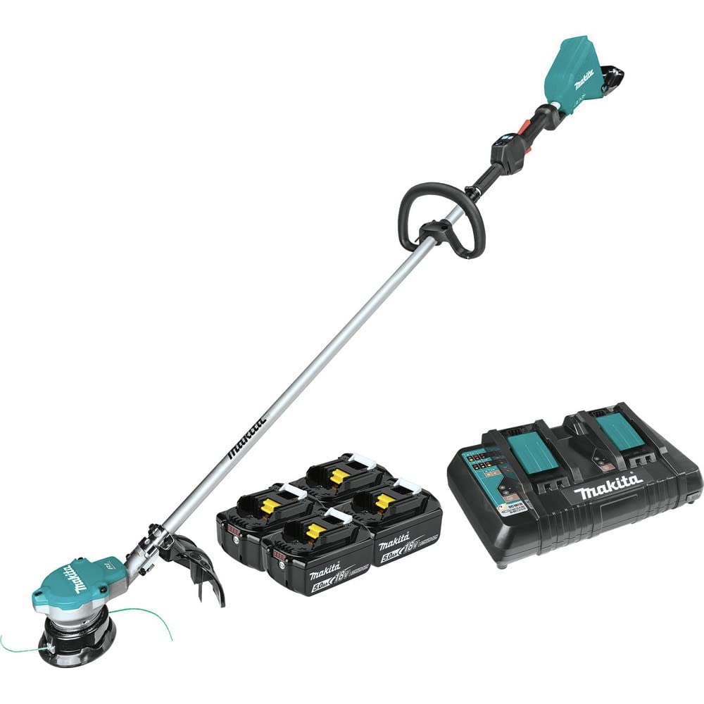 Makita XRU15PT1 36V (18V X2) LXT® Brushless String Trimmer Kit with 4 Batteries (5.0Ah)