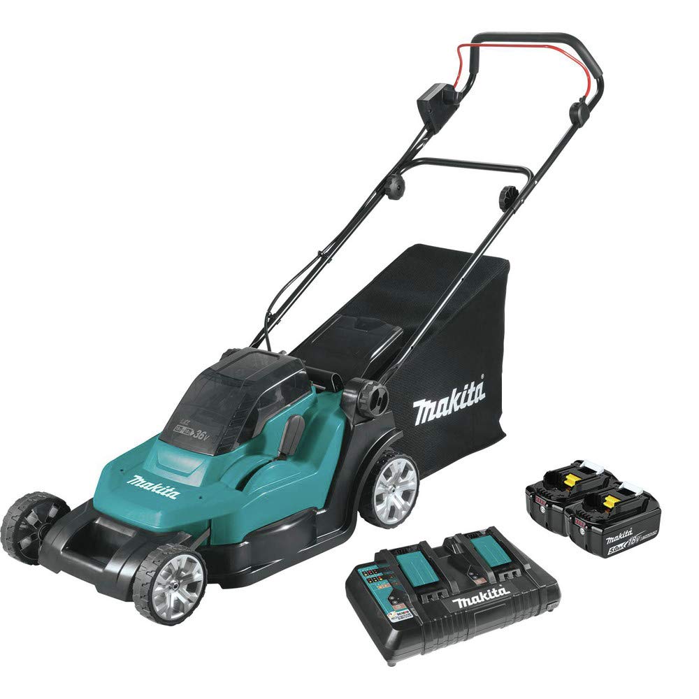 Makita XML05PT 36V (18V X2) LXT® 17" Residential Lawn Mower Kit (5.0Ah)