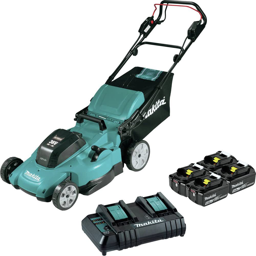 Makita XML11CT1 36V (18V X2) LXT® 21" Self-Propelled Lawn Mower Kit with 4 Batteries (5.0Ah)