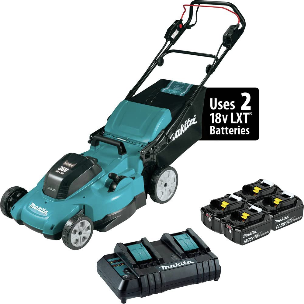 1927-makita-xml11ct1-36v-18v-x2-lxt-21-self-propelled-lawn-mower-kit-with-4-batteries-5.0ah-4.jpg Makita XML11CT1 36V (18V X2) LXT® 21" Self-Propelled Lawn Mower Kit with 4 Batteries (5.0Ah)