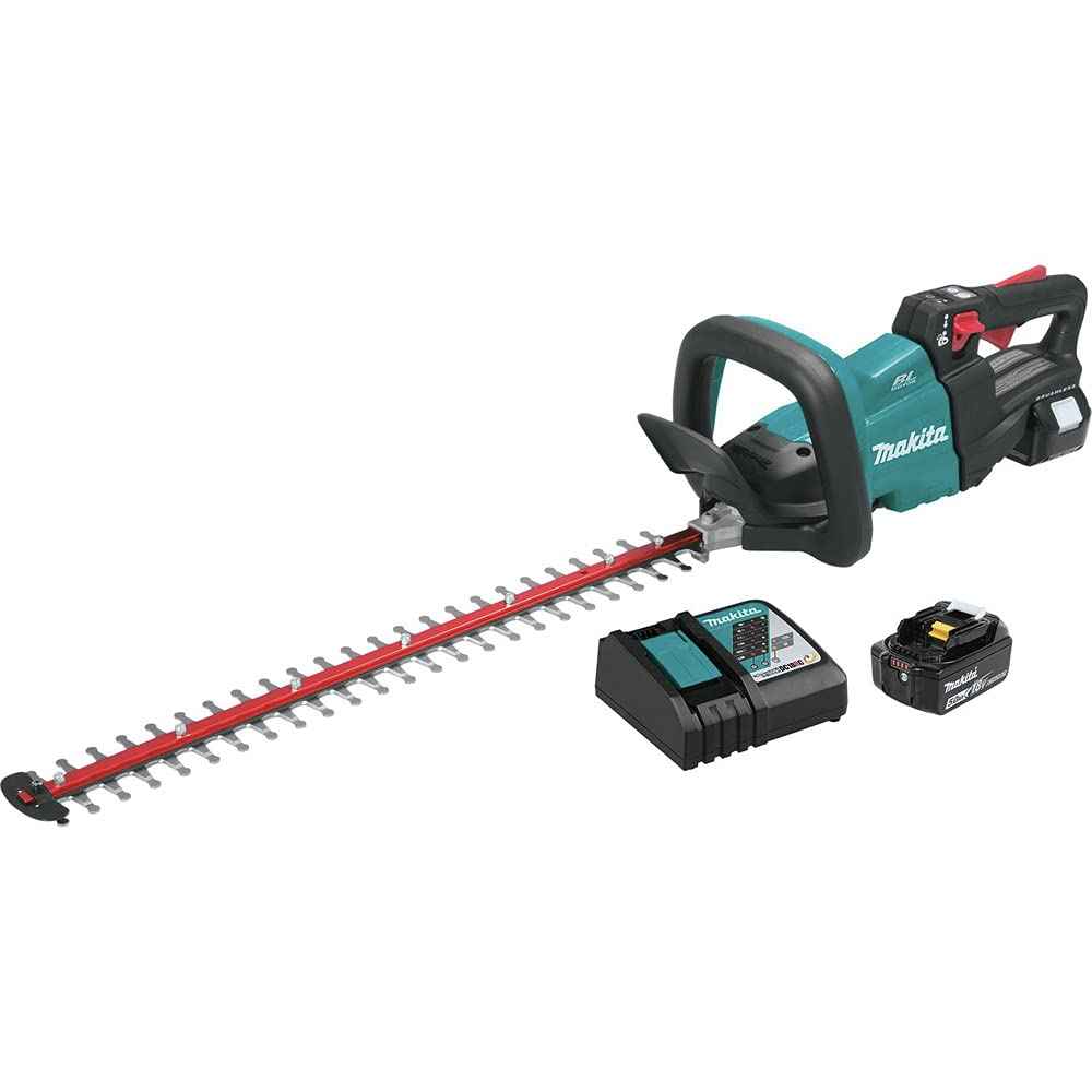 Makita XHU07T 18V LXT Lithium-Ion Brushless Cordless 24" Hedge Trimmer Kit (5.0Ah),Teal