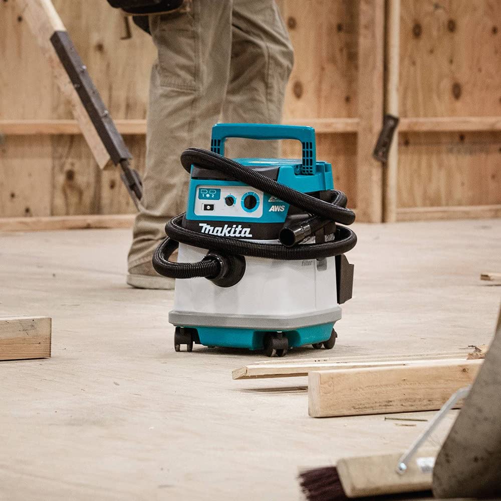 Makita XCV25ZUX 36V (18V X2) LXT® Brushless Cordless 4 Gallon HEPA Filter Dry Dust Extractor/Vacuum, AWS®, Tool Only