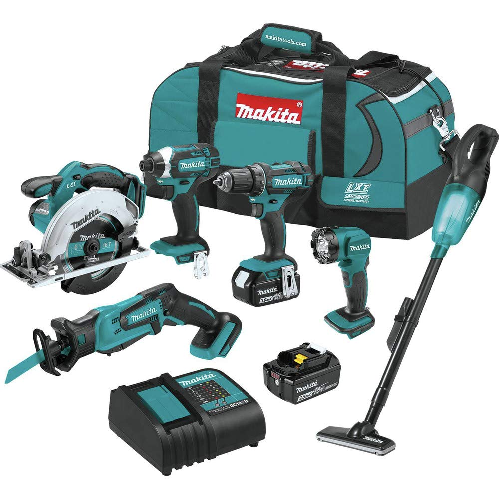 Makita XT614SX1 18V LXT® Lithium-Ion Cordless 6-Pc. Combo Kit (3.0Ah)
