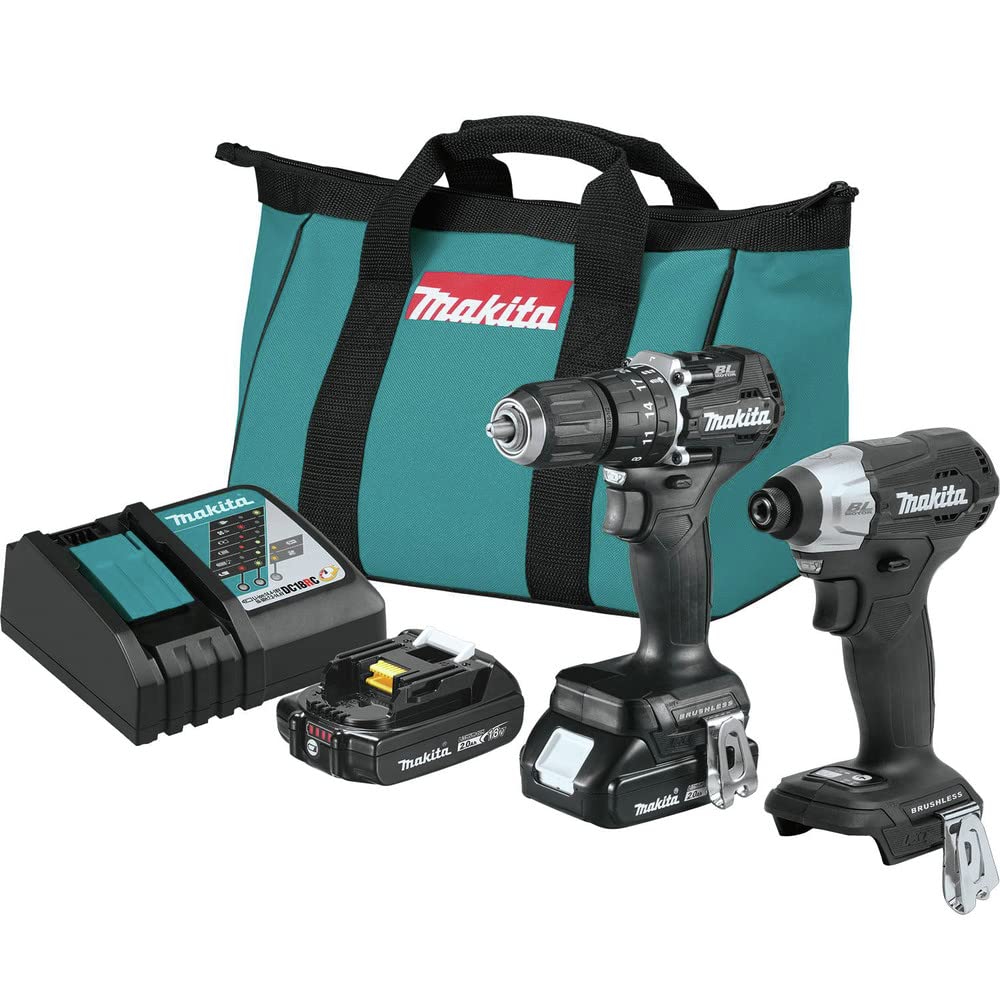 Makita CX205RB 18V LXT® Lithium-Ion Sub-Compact Brushless Cordless 2-Pc. Combo Kit (2.0Ah)