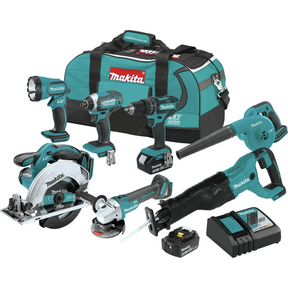 Makita XT706 3.0Ah 18V LXT Lithium-Ion Cordless Combo Kit (7 Piece)