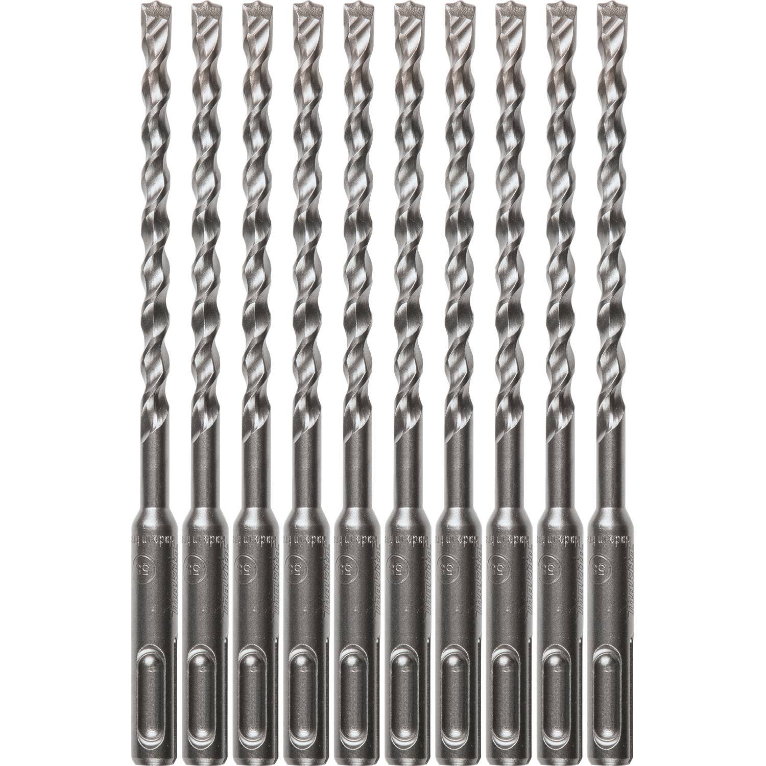 Makita B-60894 1/4" x 6" SDS-Plus Bit, 2-Cutter, 10/Pk