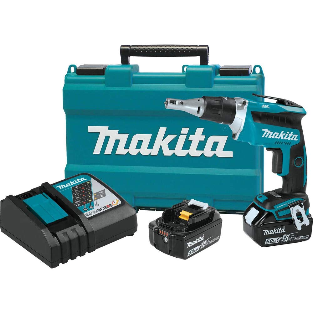 Makita XSF03T 18V LXT Lithium-Ion COMPACT Brushless Cordless Drywall Screwdriver Kit (5.0Ah)