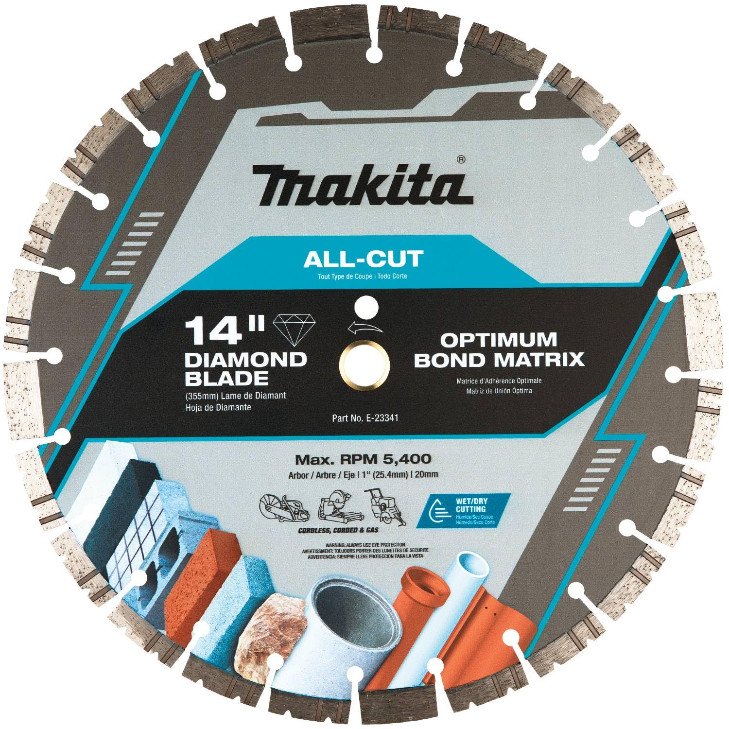 Makita E-23341 14" All-Cut Diamond Blade, Segmented, General Purpose