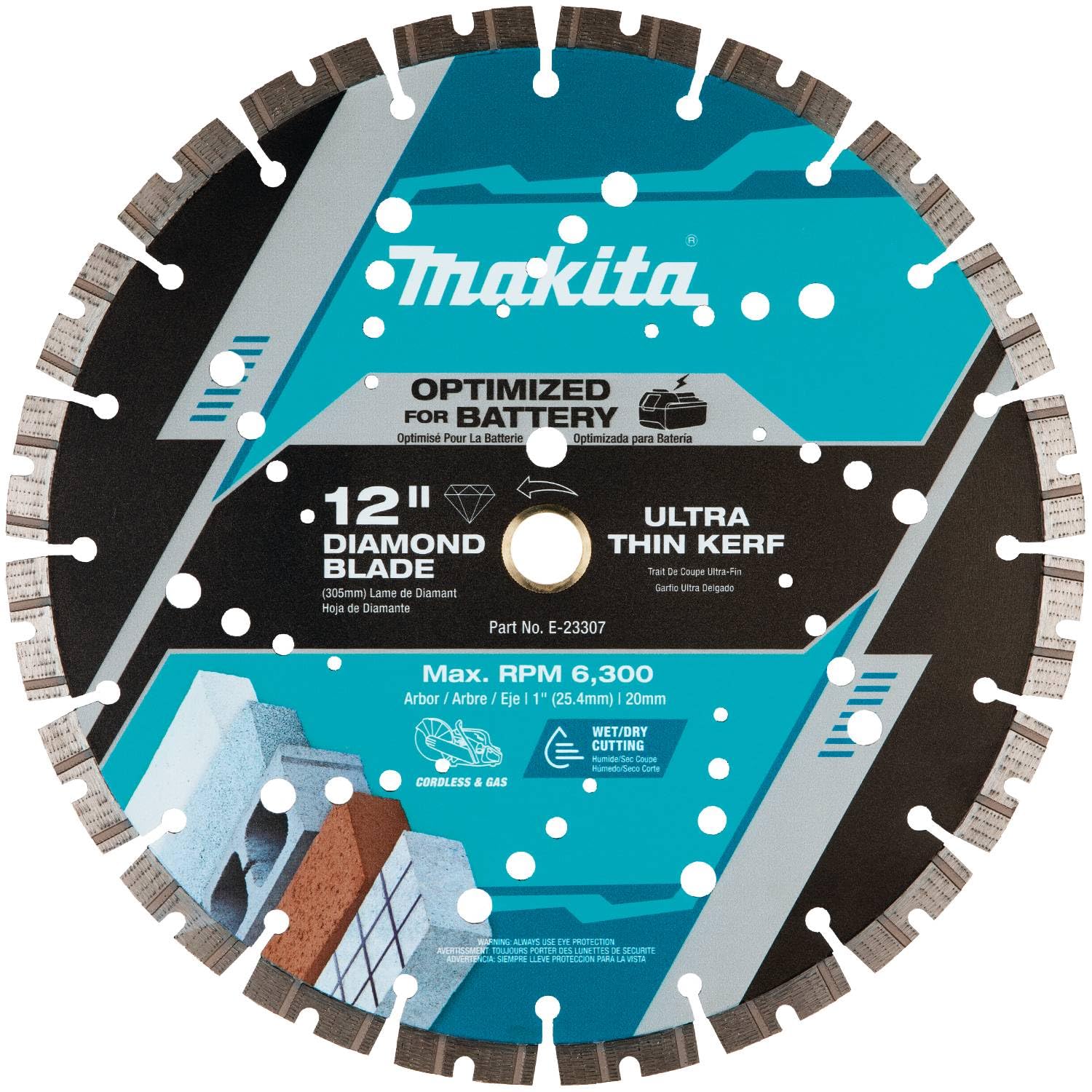 Makita E-23307 12" Thin Kerf Diamond Blade, Segmented, General Purpose
