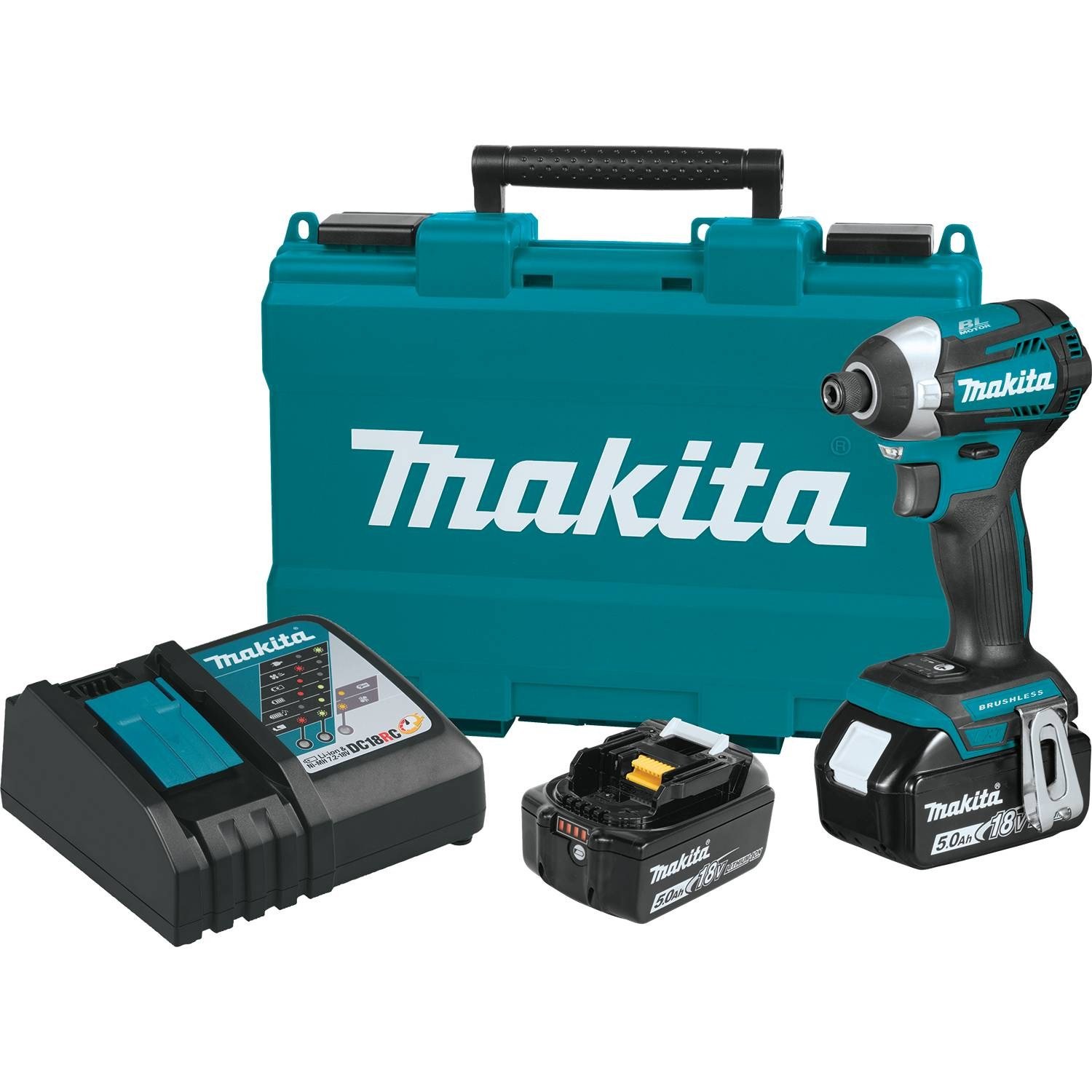 Makita XDT14T 18V LXT® Lithium-Ion Brushless Cordless Quick-Shift Mode™ 3-Speed Impact Driver Kit (5.0Ah)