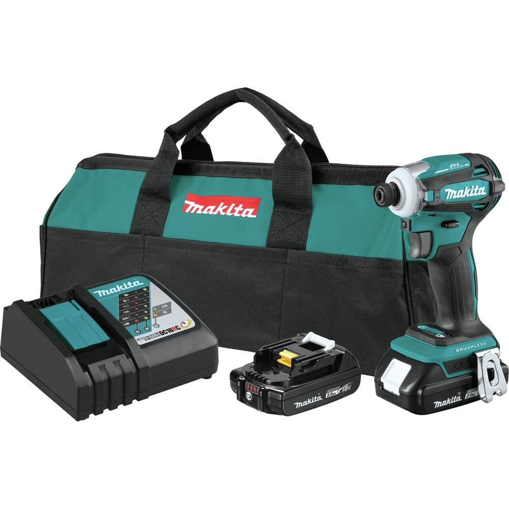 Makita XDT19R 18V LXT® Lithium-Ion Compact Brushless Cordless Quick-Shift Mode™ 4-Speed Impact Driver Kit (2.0Ah)
