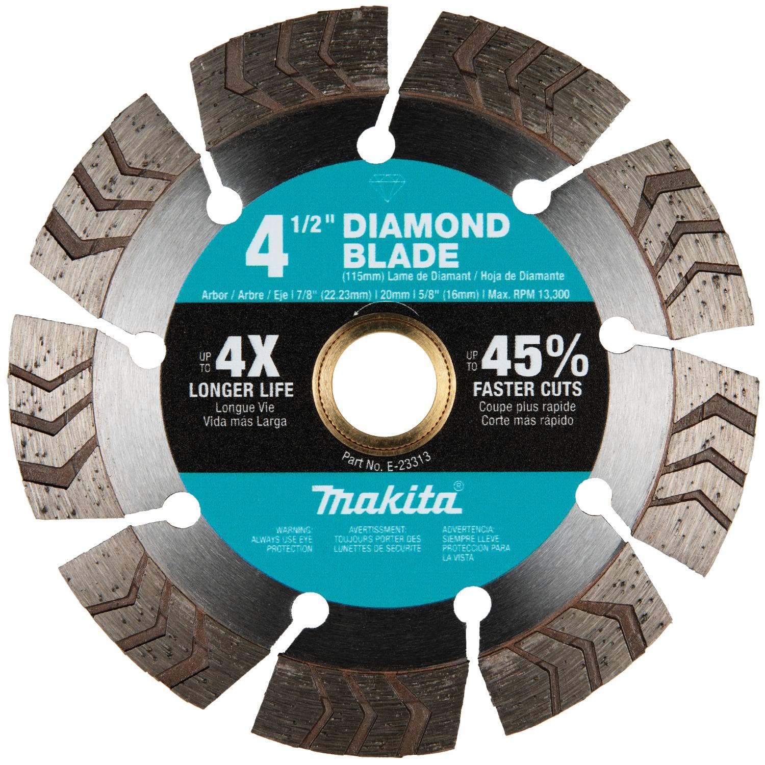 Makita E-23313 4-1/2" Diamond Blade, Segmented Turbo, General Purpose