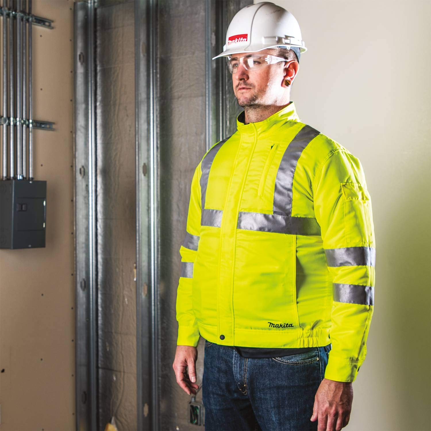 Makita DFJ214Z2XL 18V LXT® Lithium-Ion Cordless High Visibility Fan Jacket, Jacket Only (2XL)