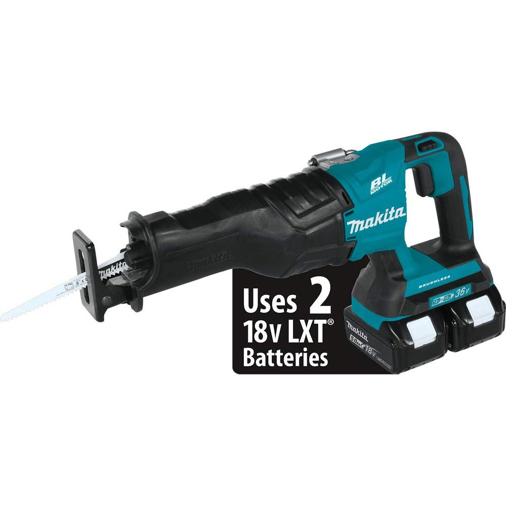 Makita XRJ06PT 18V x2 LXT Lithium-Ion (36V) Brushless Cordless Recipro Saw Kit (5.0Ah)