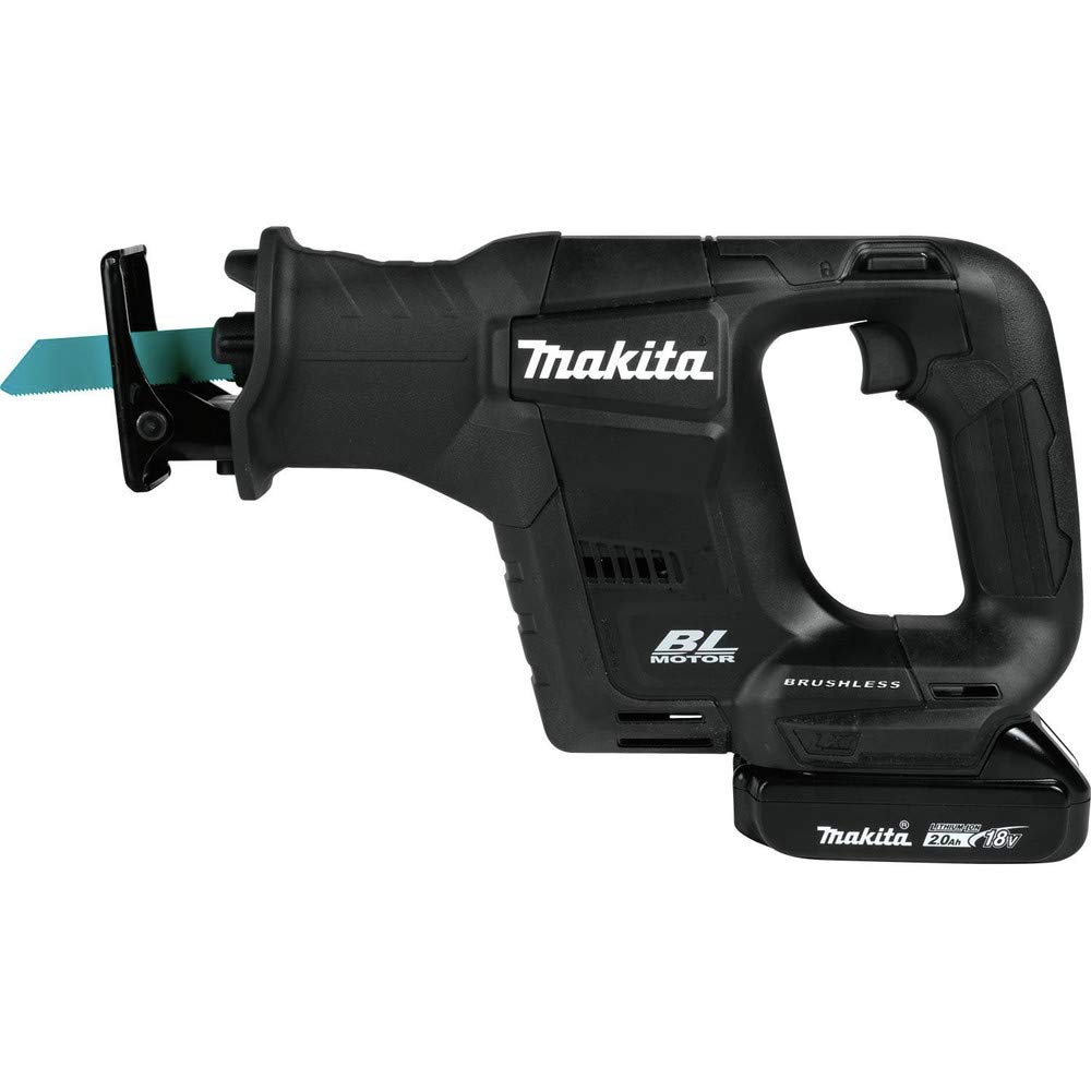 Makita XRJ07R1B 18V LXT Lithium-Ion Sub-Compact Brushless Cordless Recipro Saw Kit (2.0Ah)