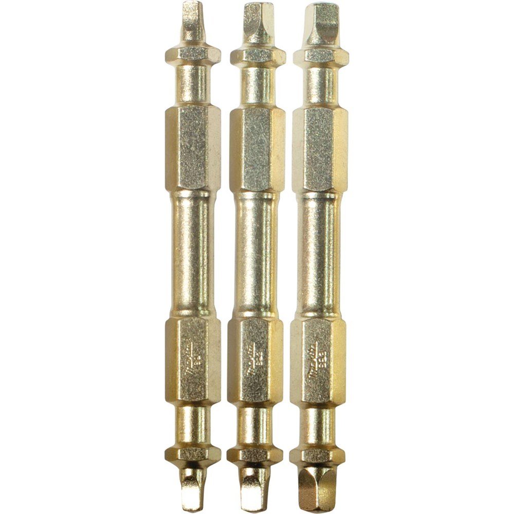Makita B-49600 Impact Gold 3 Pc. Assorted (2-1/2") Square Double-Ended Power Bits