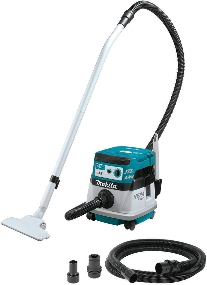 Makita XCV08Z 36V (18V X2) LXT® Brushless 2.1 Gallon HEPA Filter Dry Dust Extractor/Vacuum, AWS®, Tool Only
