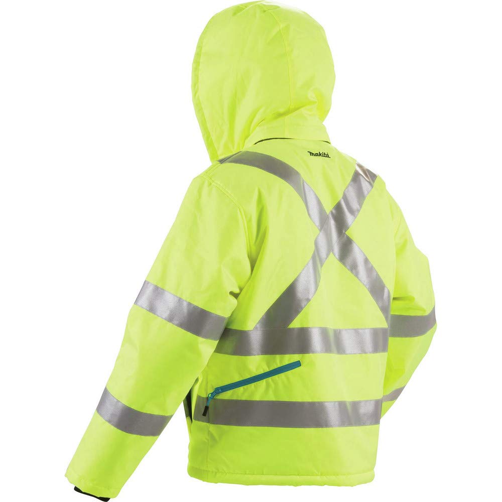 Makita DCJ206ZL 18V LXT High Visibility Heated Jacket, Large, Fluorescent