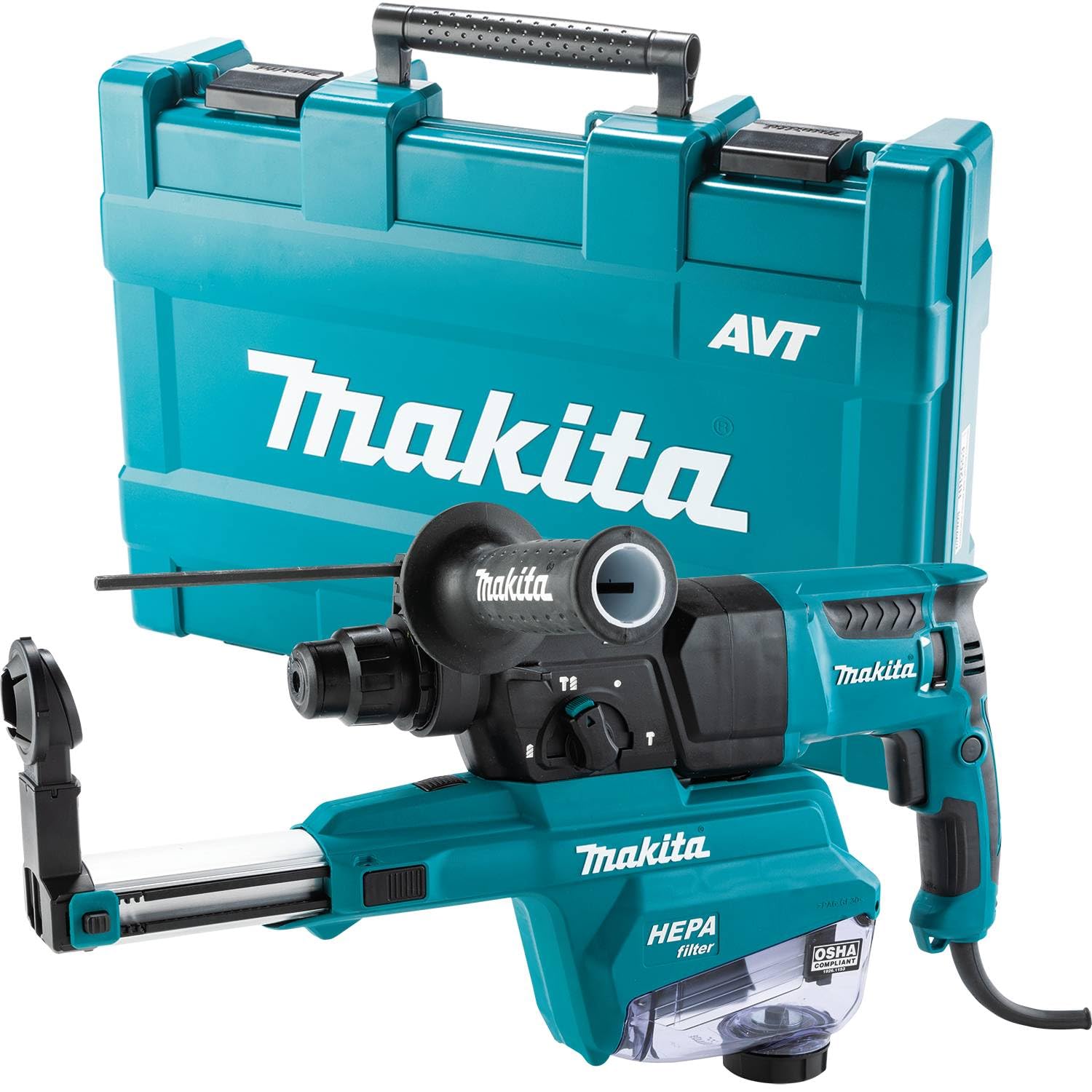 Makita HR2653 1" SDS-PLUS AVT® Rotary Hammer, HEPA Dust Extractor (Pistol Grip)