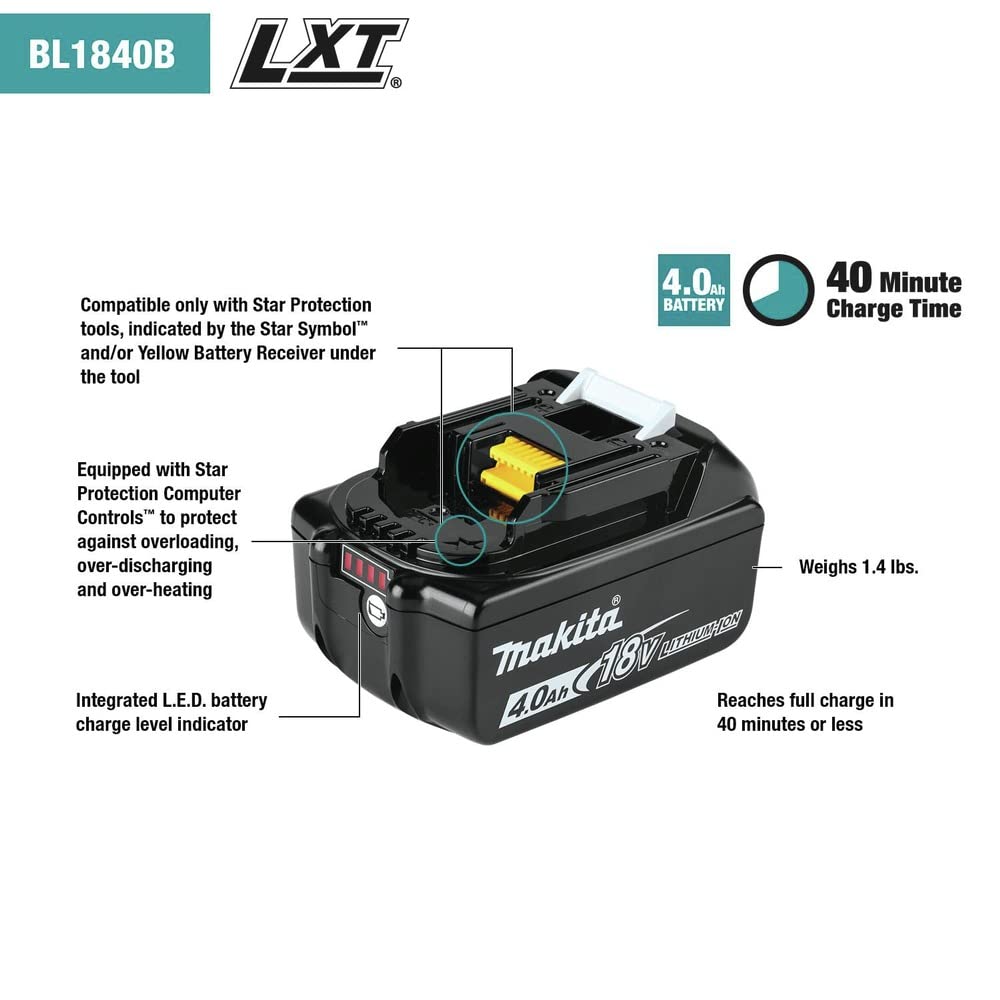3434-makita-adbl1840bdc1-outdoor-adventuretm-18v-lxt-lithium-ion-battery-and-charger-starter-pack-4.0ah-6.jpg Makita ADBL1840BDC1 Outdoor Adventure™ 18V LXT® Lithium-Ion Battery and Charger Starter Pack (4.0Ah)