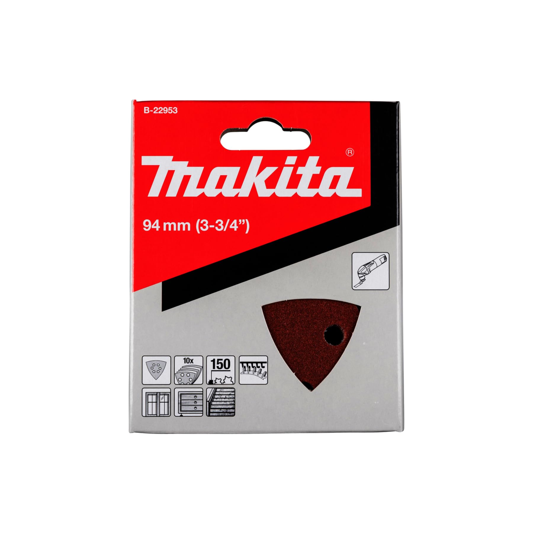 Makita A-95750 Multi-Tool Sandpaper, 150 Grit, 10/pk