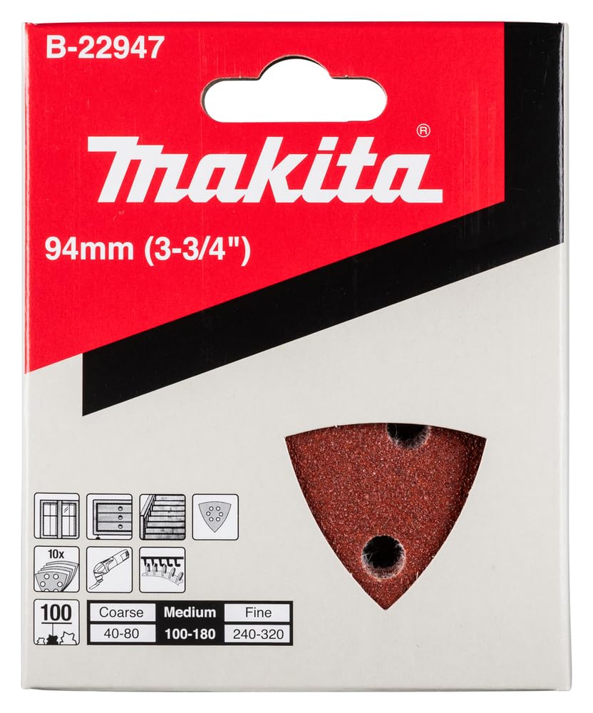 Makita A-95744 Multi-Tool Sandpaper, 100 Grit, 10/pk