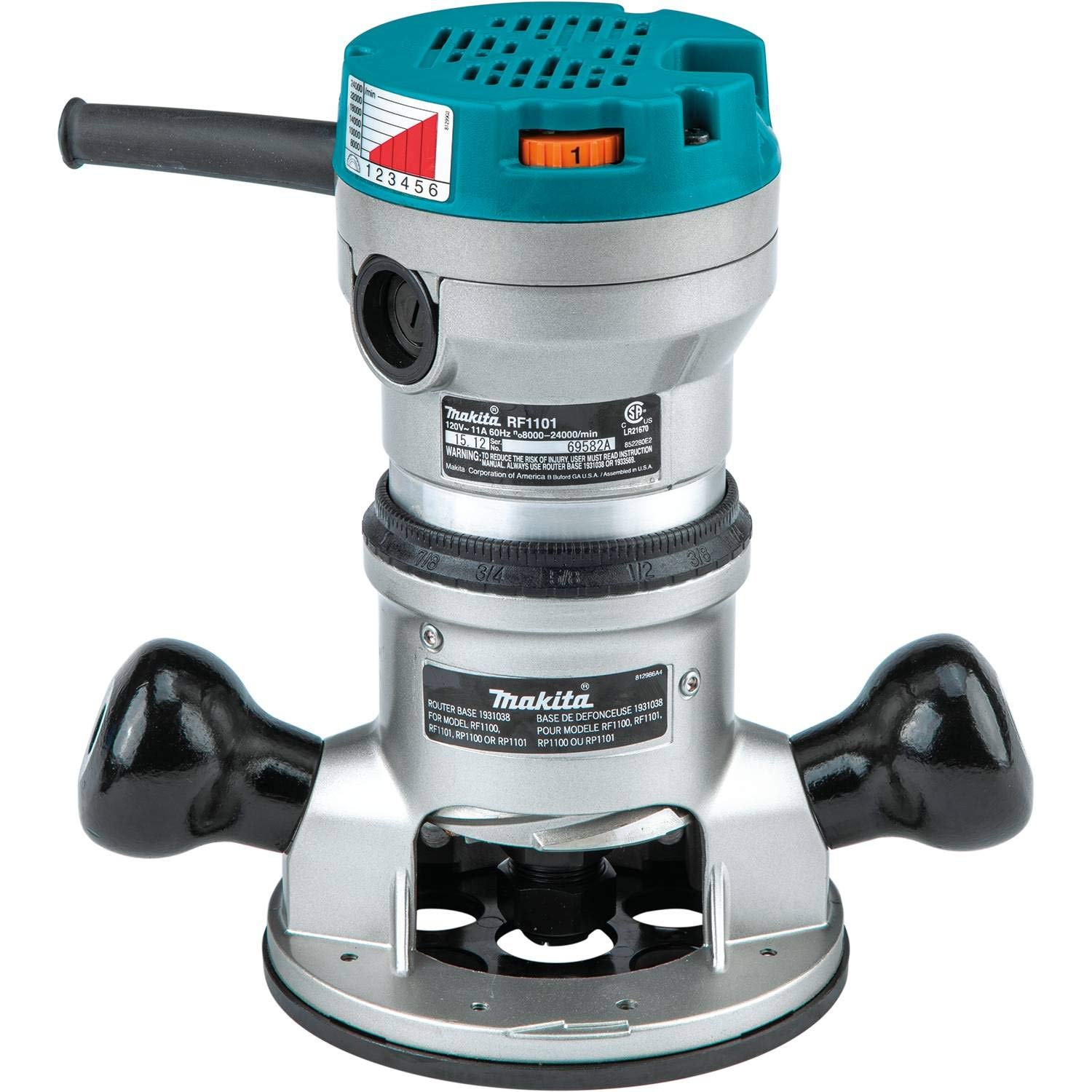 Makita RF1101KIT2 2-1/4 HP* Router Kit, with Plunge Base
