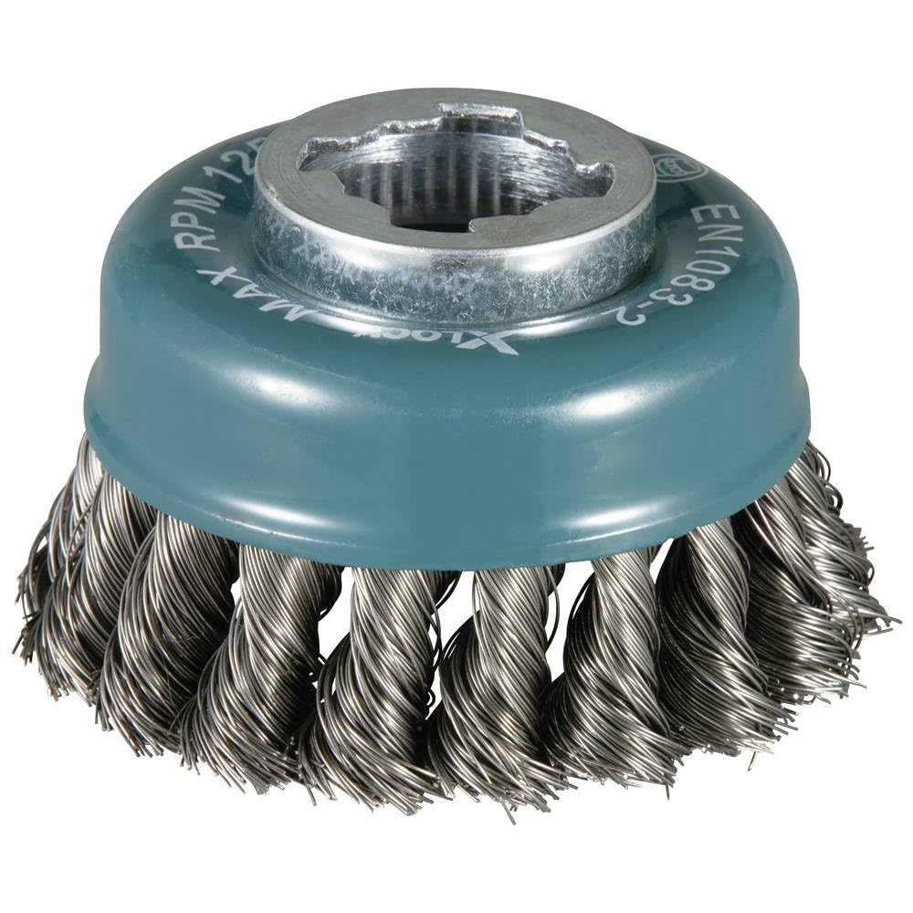 Makita D-72615 X-Lock 3-1/8" Carbon Steel Knot Thin Wire Cup Brush