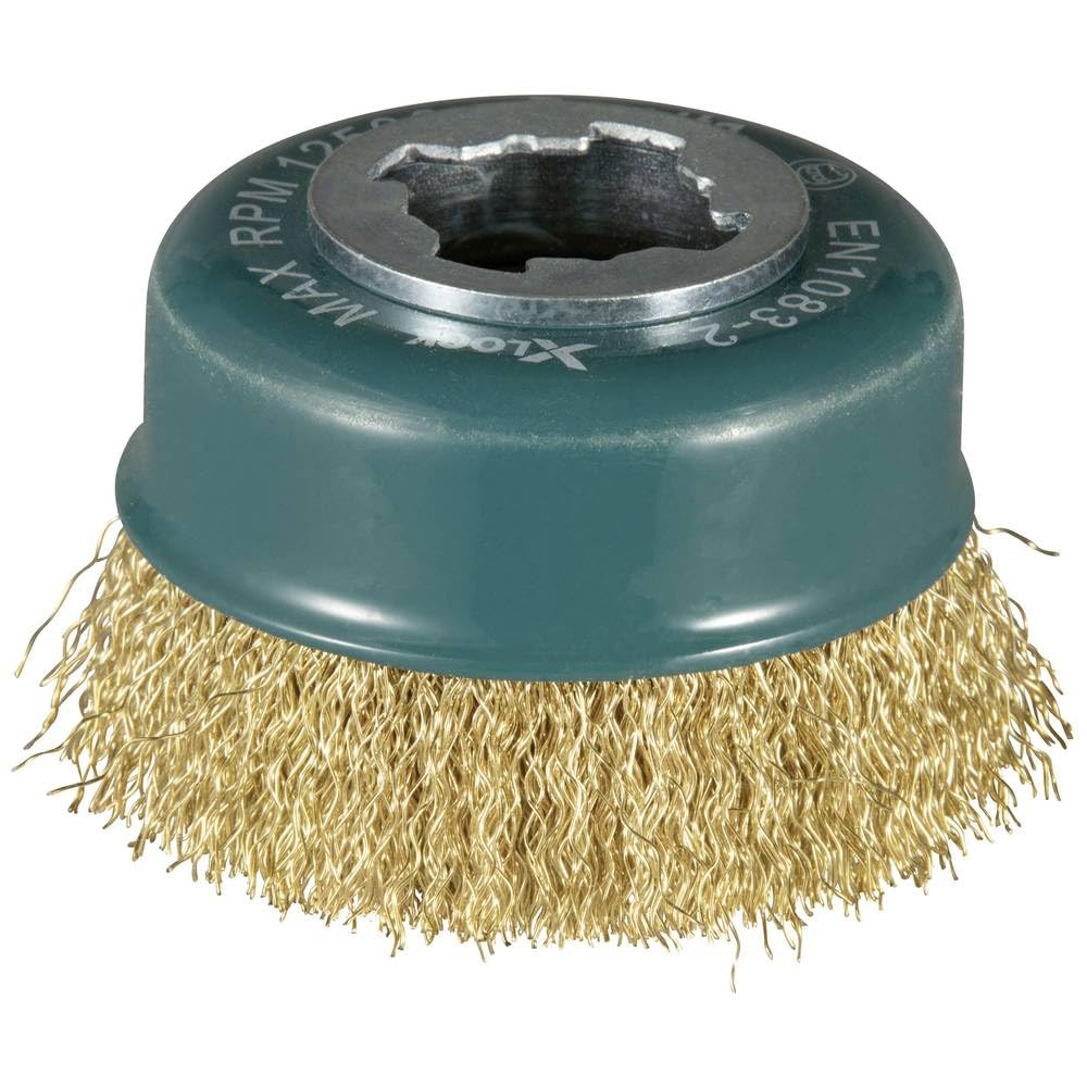 Makita D-72671 X-Lock 3" Brass Coated Carbon Steel Crimped Wire Cup Brush