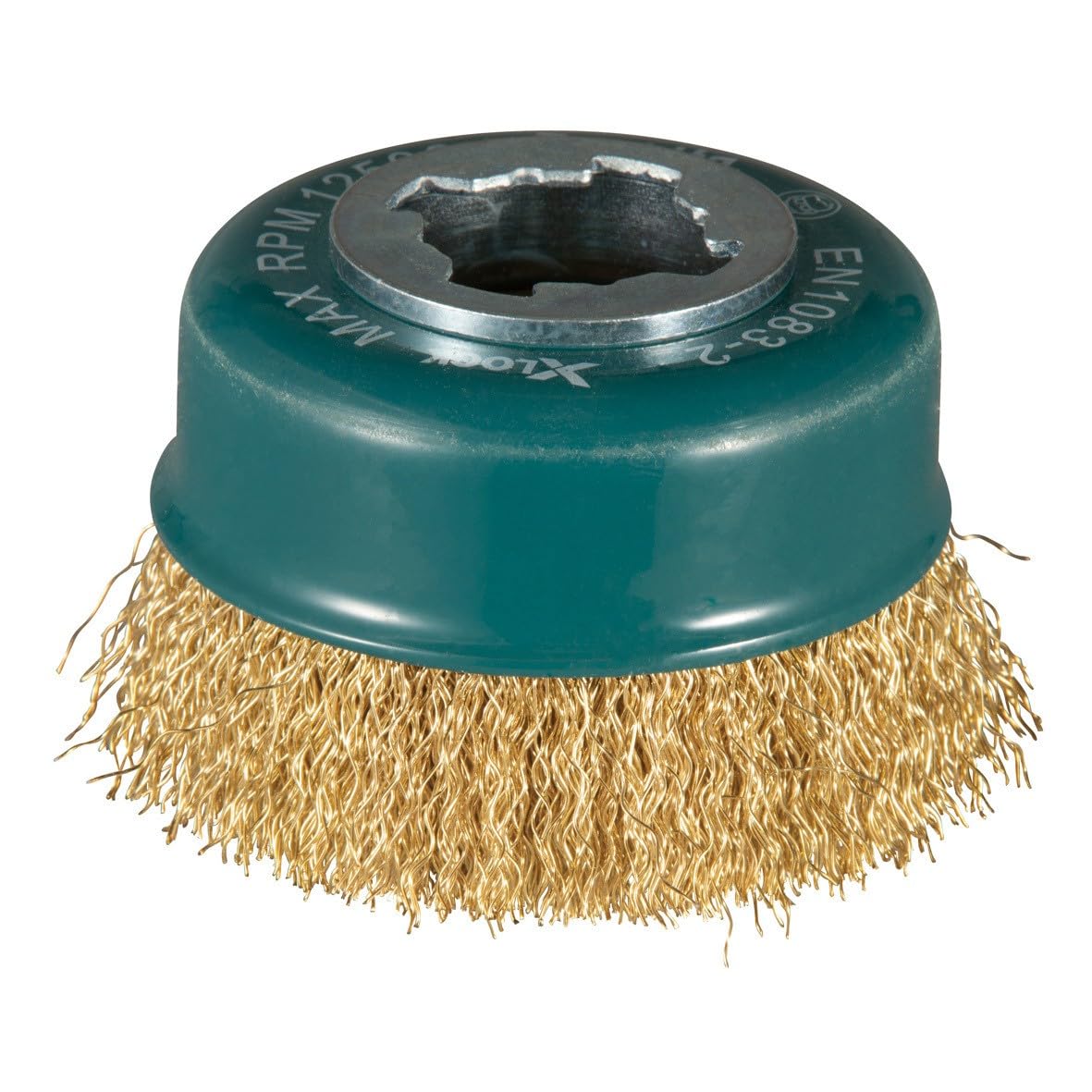 Makita D-72671 X-Lock 3" Brass Coated Carbon Steel Crimped Wire Cup Brush